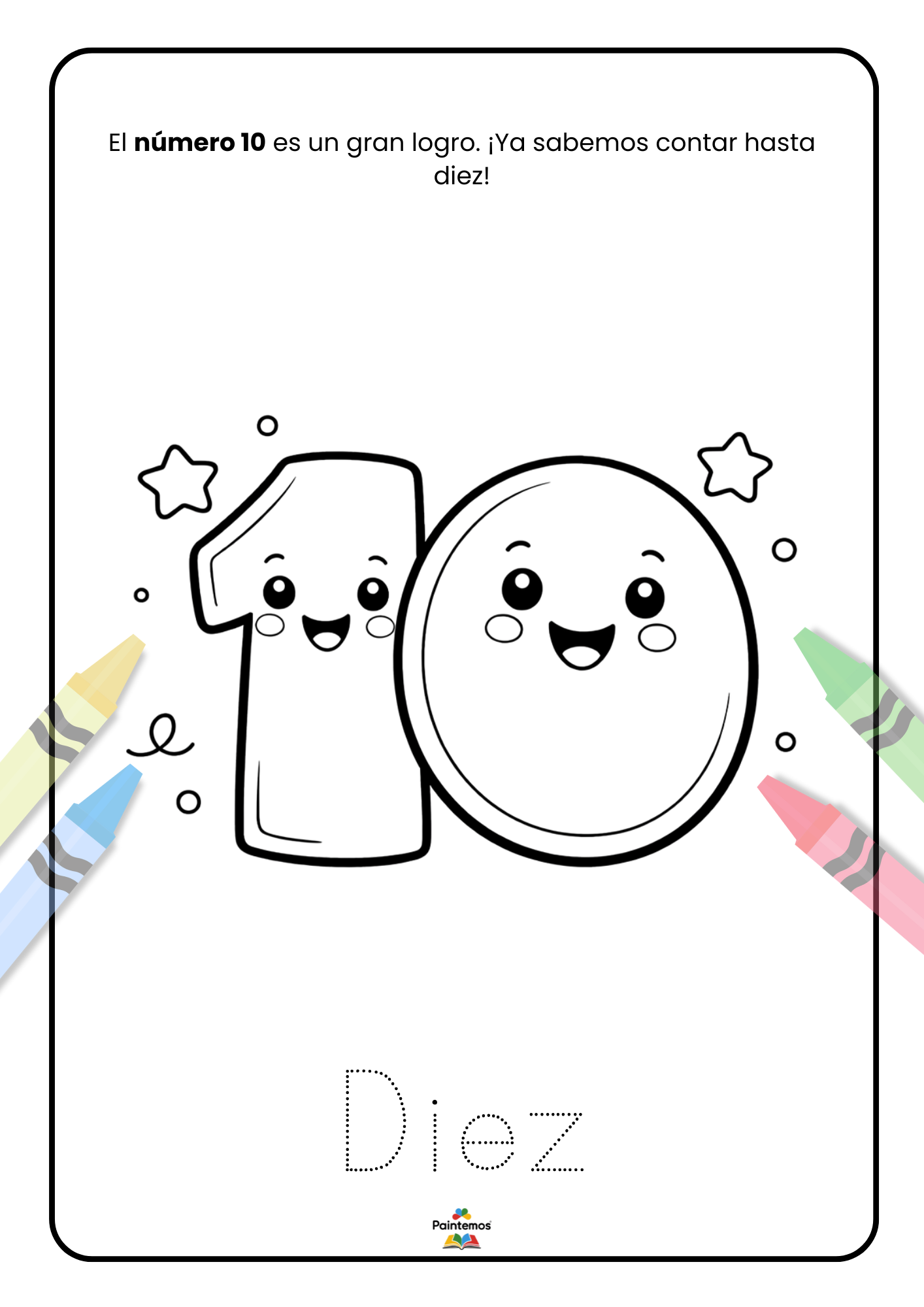 Colorea y aprende los Números