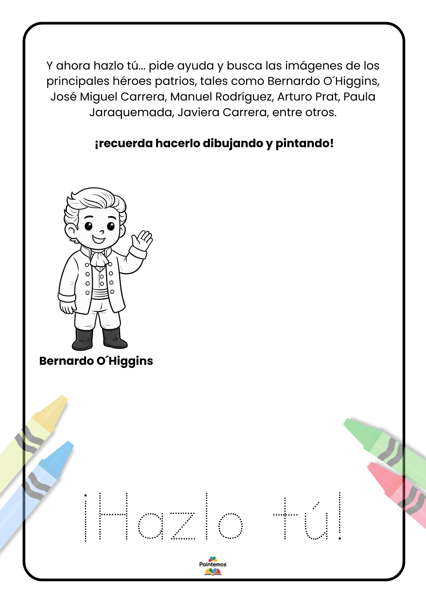 Colorea y Descubre la Historia de Chile