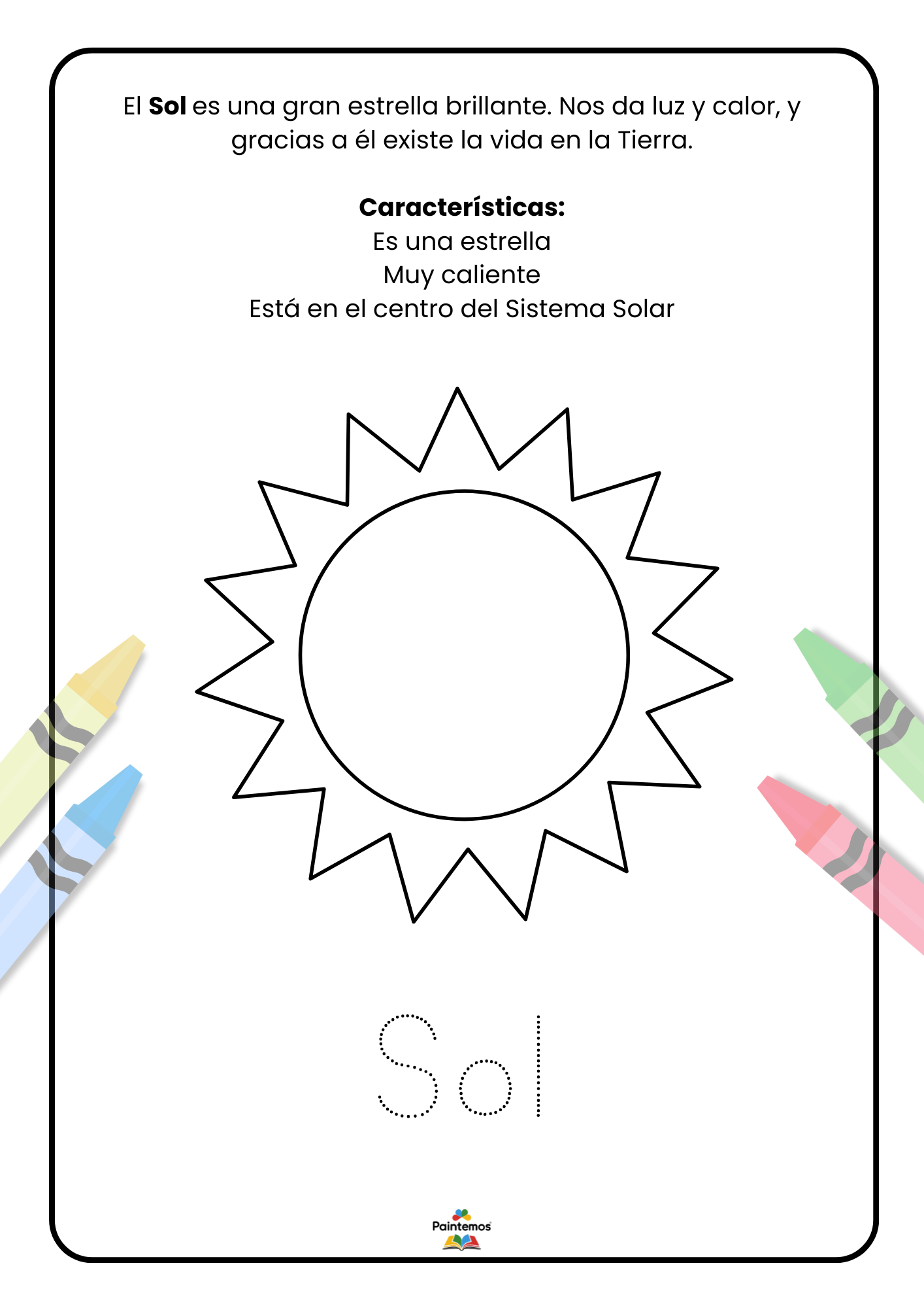 Colorear Sistema Solar