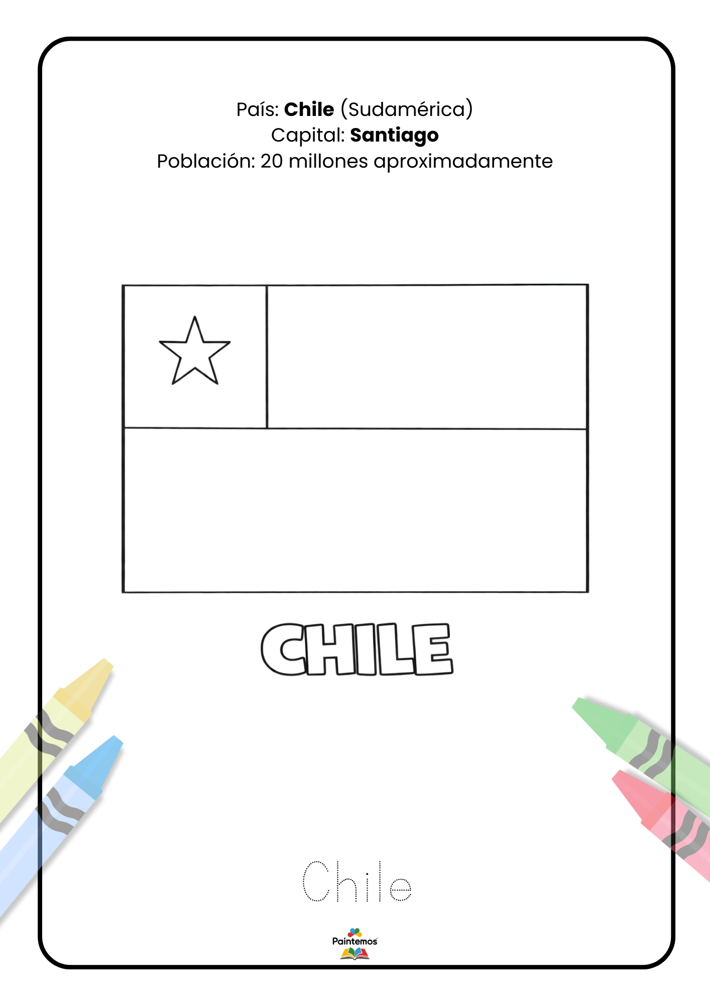 Colorea las Banderas de América