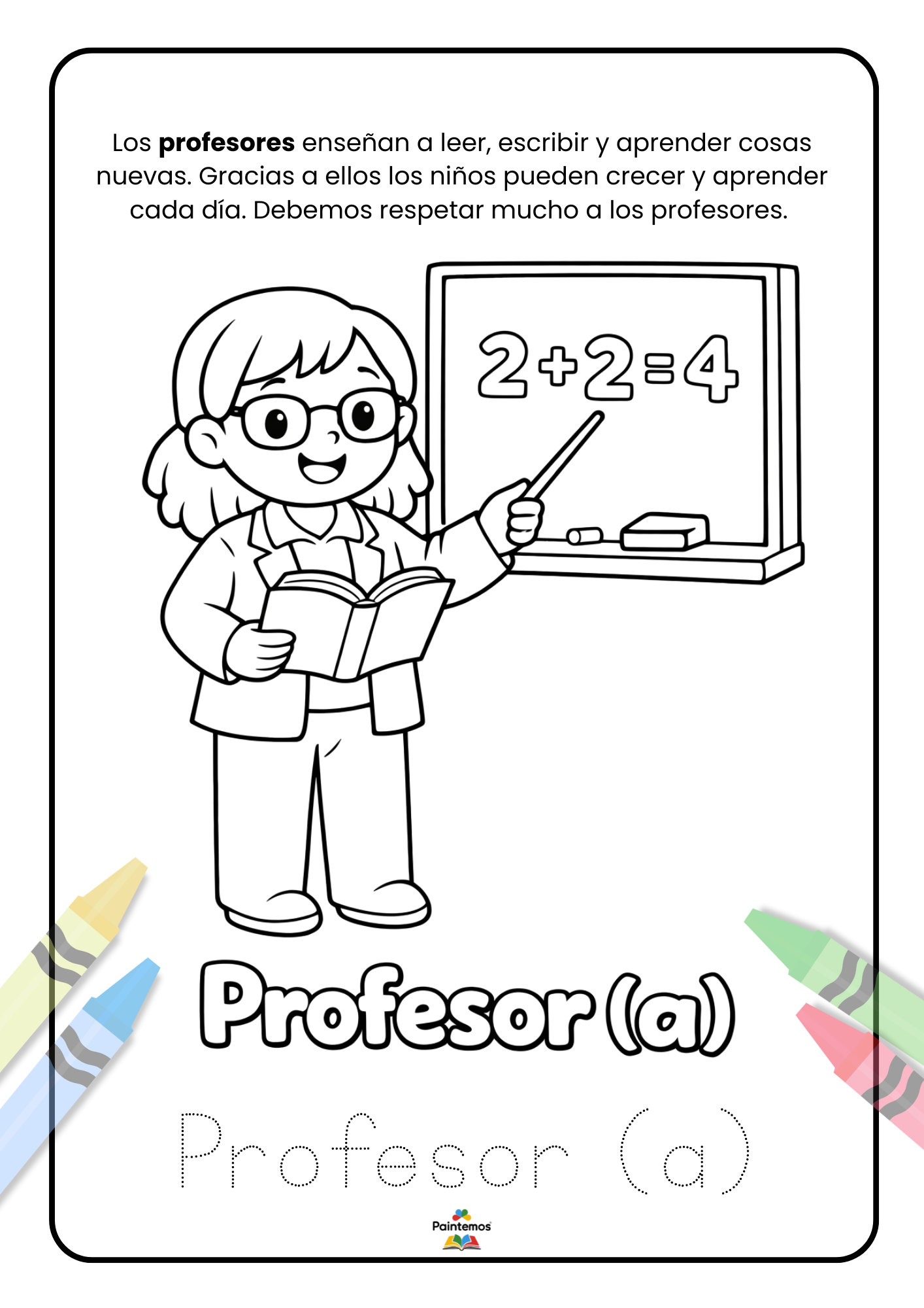 Colorea y Descubre las Profesiones