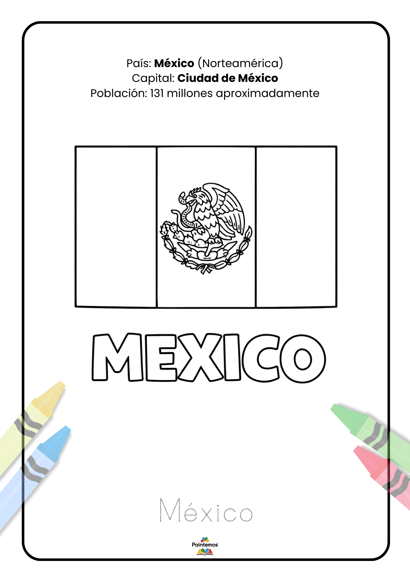 Colorea las Banderas de América