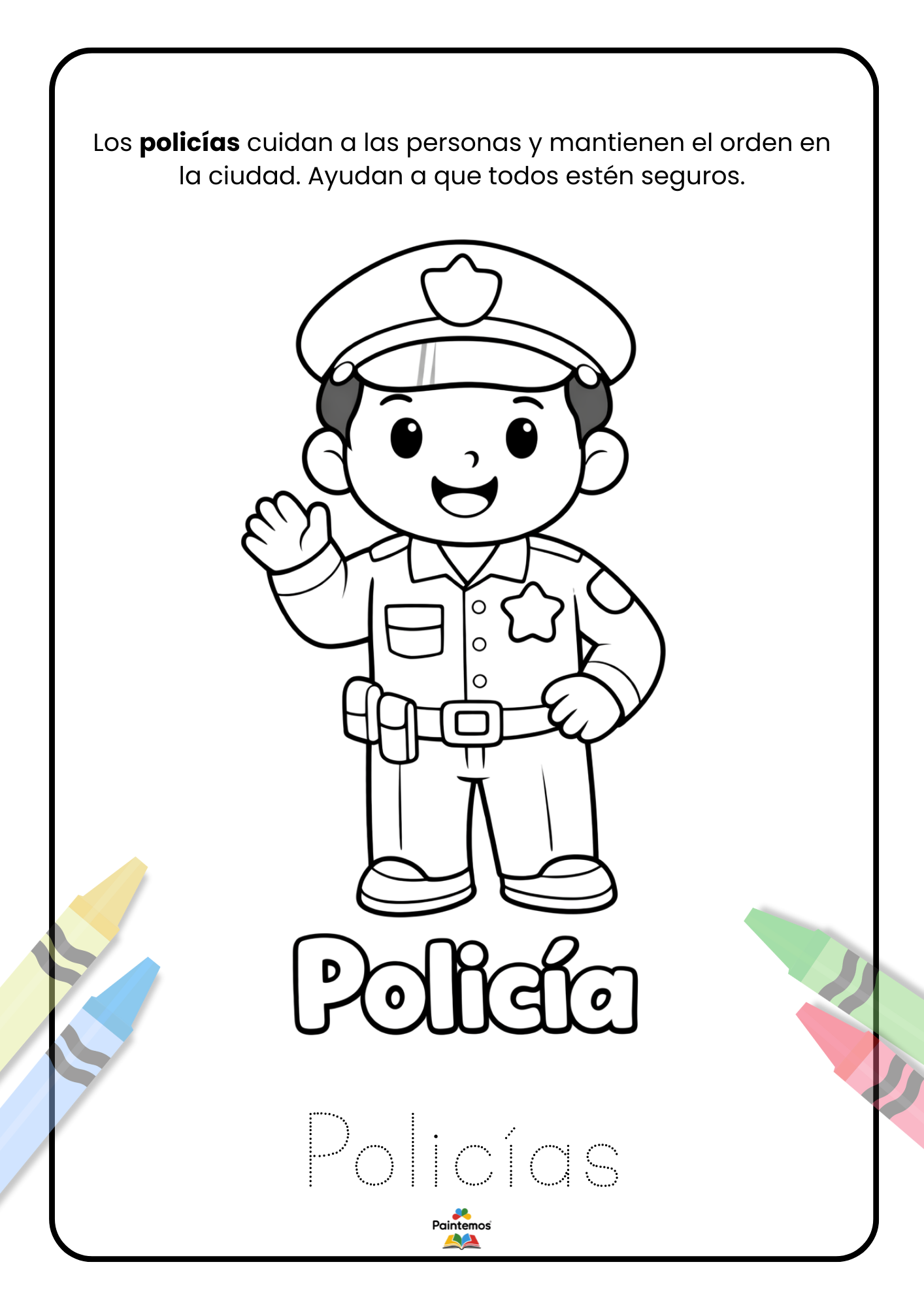 Colorea y Descubre las Profesiones