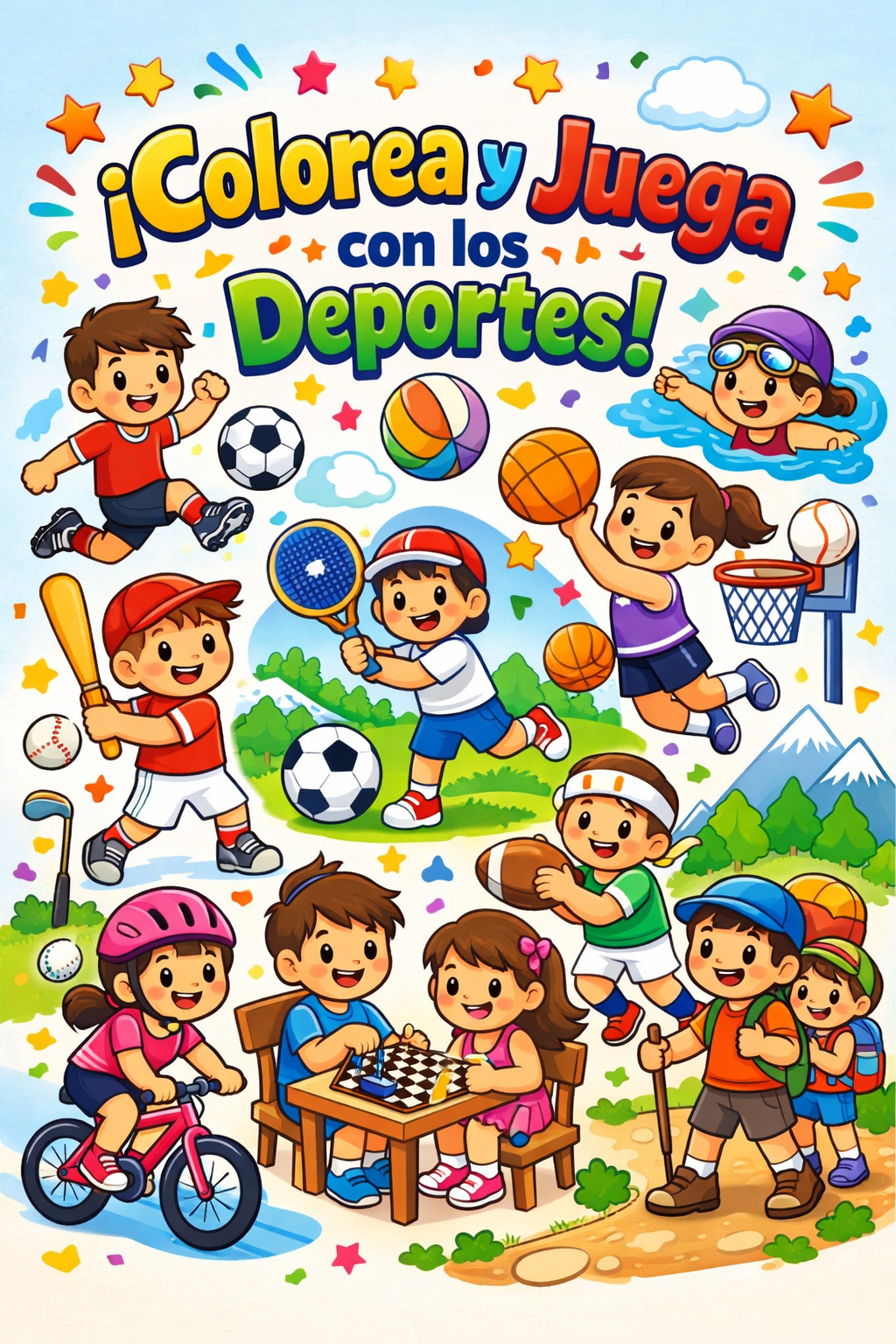¡Colorea y Juega con los Deportes!