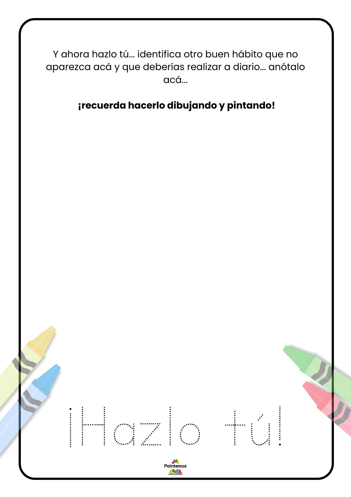 Colorea y Aprende Hábitos Saludables