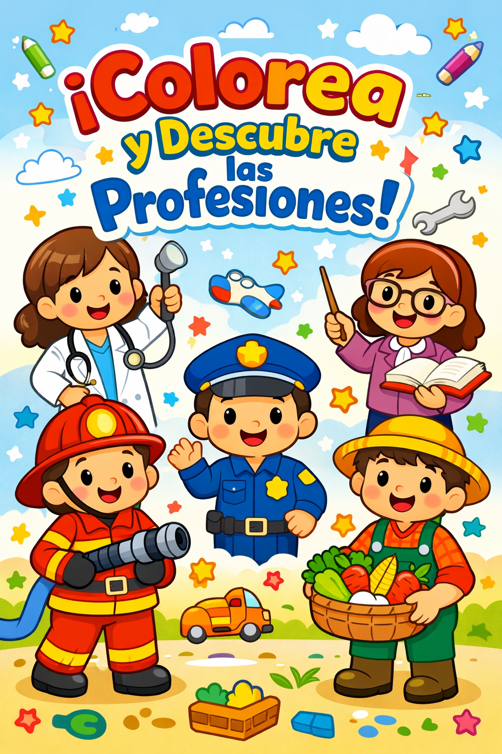 Colorea y Descubre las Profesiones